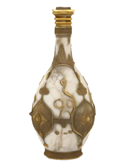 Ornate Marble Bottle - Liquid 3D model, vytvořený pomocí AI