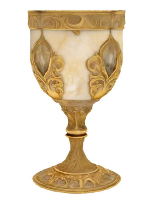 Modelong 3D na Ornate Marble Chalice - Cup, ginawa ng AI