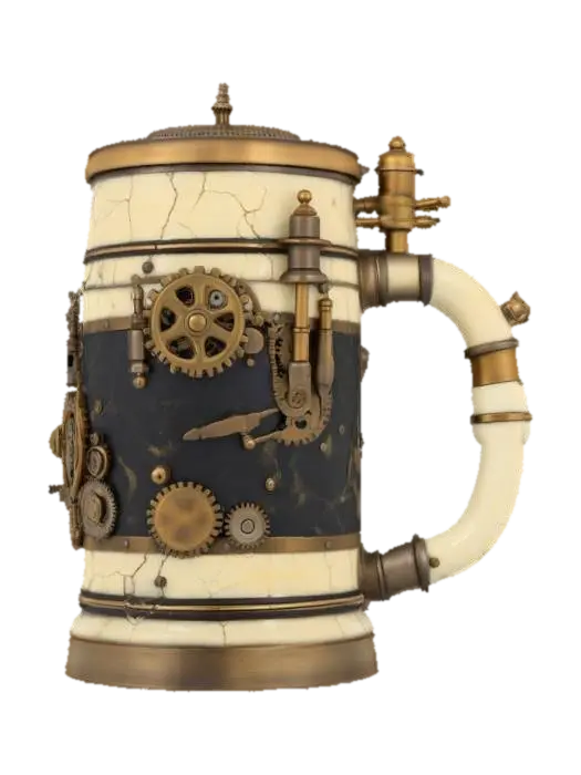 Modelong 3D na Steampunk Stein - Cup, ginawa ng AI