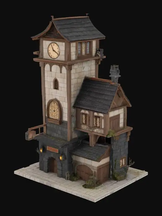 3D model for Old Town Clock Tower