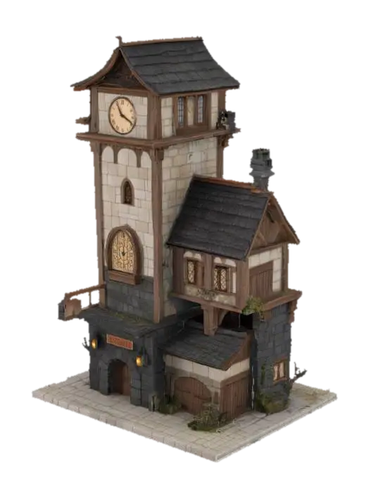 3D model for Old Town Clock Tower
