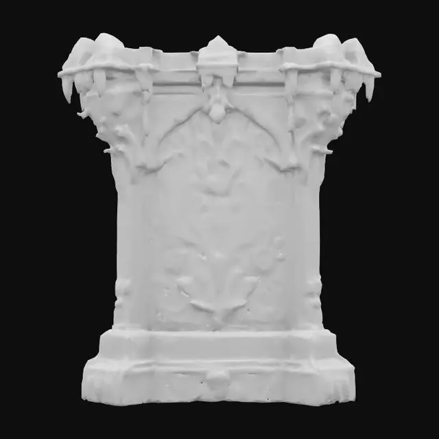 3D model for Large Ornate Wall Section