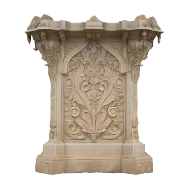 3D model for Large Ornate Wall Section