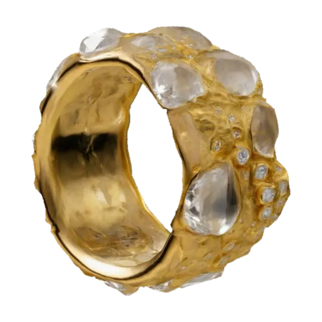 Colorful Gemstone Ring - Diamond 3D model, vytvořený pomocí AI