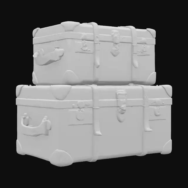 3D model for Vintage Luggage Set