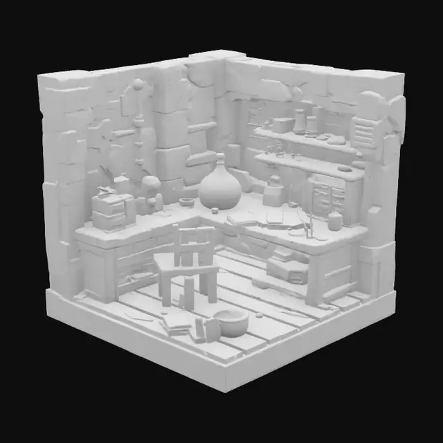 3D model for Alchemist's Atelier