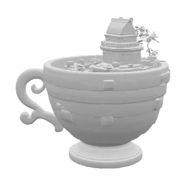 3D model for Miniature Fortress Tea Cup