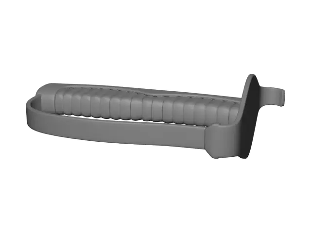 3D model for Golden curved-hilt dagger with blue wrapped grip