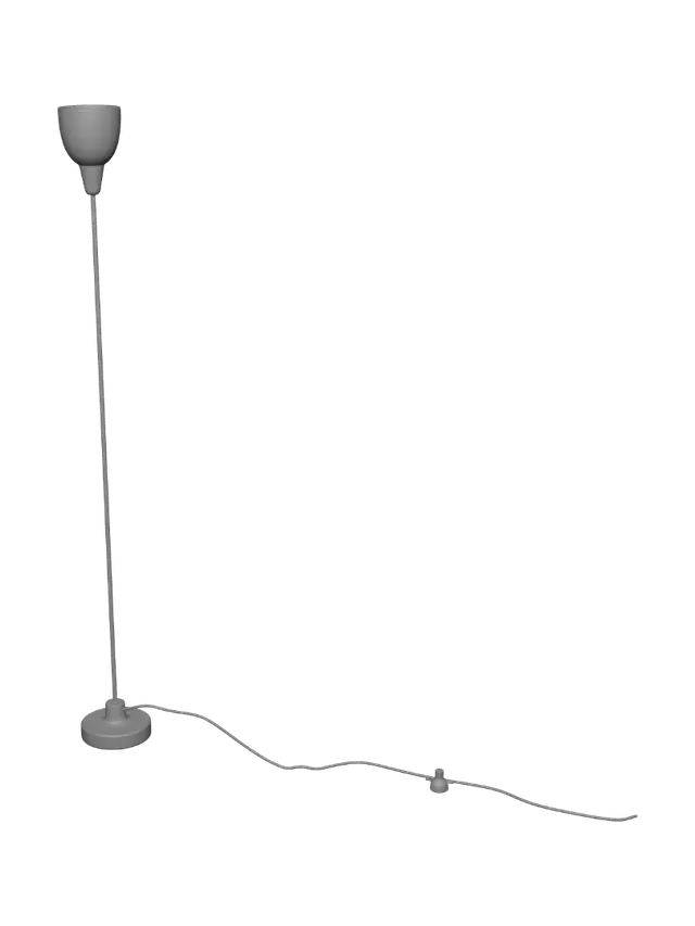 3D model for Slim Brass Floor Lamp