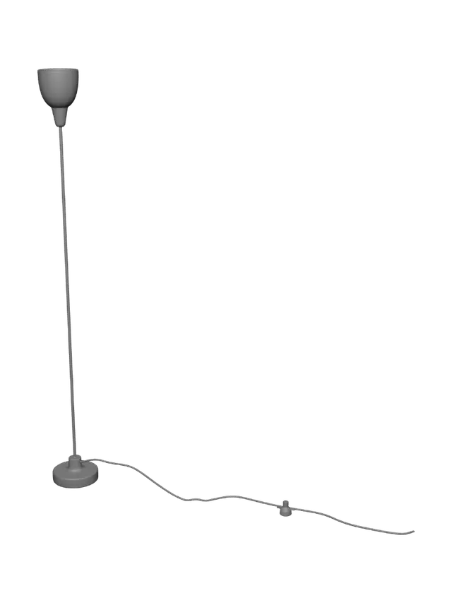 3D model for Slim Brass Floor Lamp