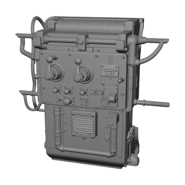 3D model for Crie um painel de controle industrial 3D para uma fábrica, game-ready, com estrutura metálica robusta e visual usado. Deve ter 3 a 5 alavancas grandes separadas, cada uma com espaço para animação e movimento funcional no Unity. Inclua botões físicos vermelhos, verdes e amarelos, chave de emergência, pequenos mostradores e várias luzes indicadoras que possam acender separadamente em verde, vermelho e amarelo. Design claro e fácil de interagir em primeira ou terceira pessoa. Adicione placas metálicas, parafusos, arranhões e leves marcas de óleo. Sem texto, sem fundo e sem personagens. Compatível com Unity URP.
