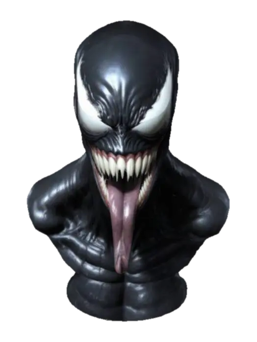 Venomous Grin Bust - Venom 3D model, vytvořený pomocí AI