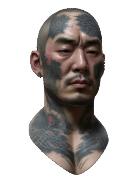 Yakuza - Realism 3D model, vytvořený pomocí AI