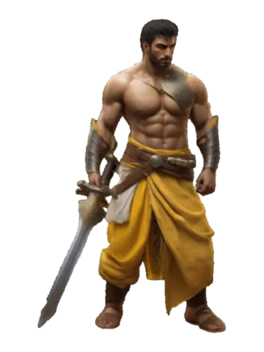 Warrior Thorag - Arab 3D model, vytvořený pomocí AI