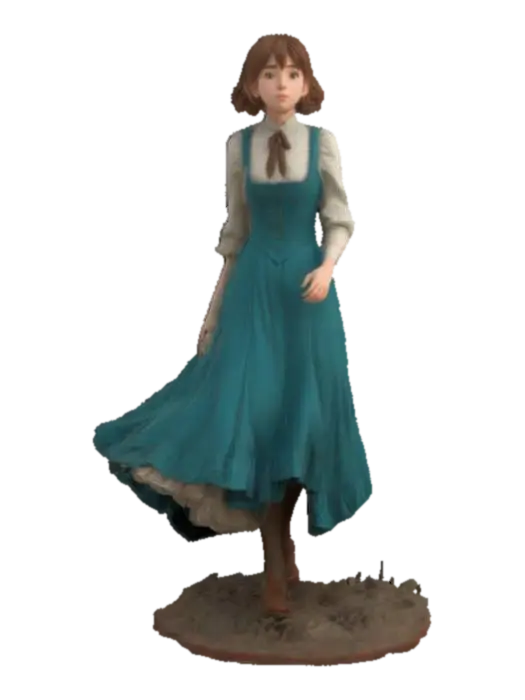 Wind's Whisper - Ghibli 3D model, vytvořený pomocí AI