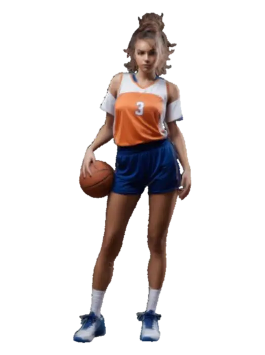 Basketball Star, #women# - Player 3D model, vytvořený pomocí AI