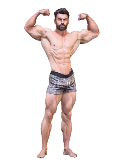 Bodybuilder Pose 1 - Strength 3D model, vytvořený pomocí AI