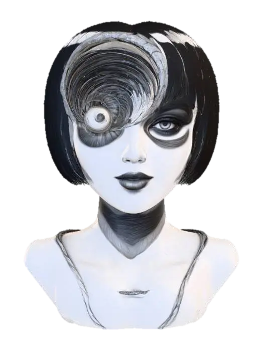 Spiral Vision #halloween# #Ito# - Graphics 3D model, vytvořený pomocí AI