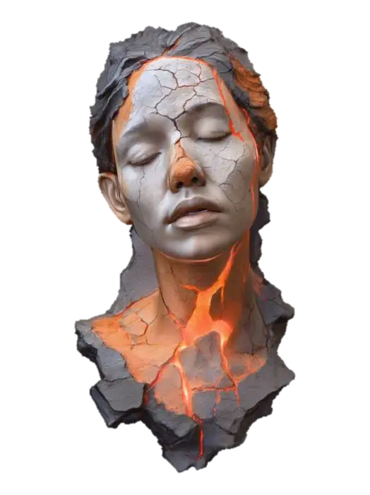 Eruption of Serenity #surreal# - Imaginative 3D model, vytvořený pomocí AI