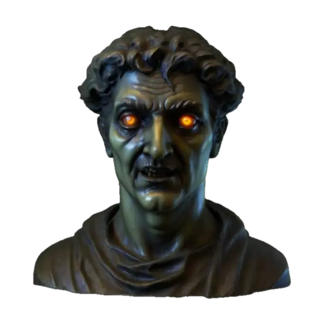 Ultra realistic, polished, a haunted classical Renaissance statue, haunting… - Mischievous 3D model, vytvořený pomocí AI