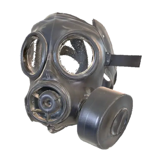 Gas Mask - Artifacts 3D model, vytvořený pomocí AI