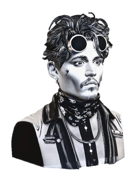 Wide-Eyed Rebel - Persona 3D model, vytvořený pomocí AI