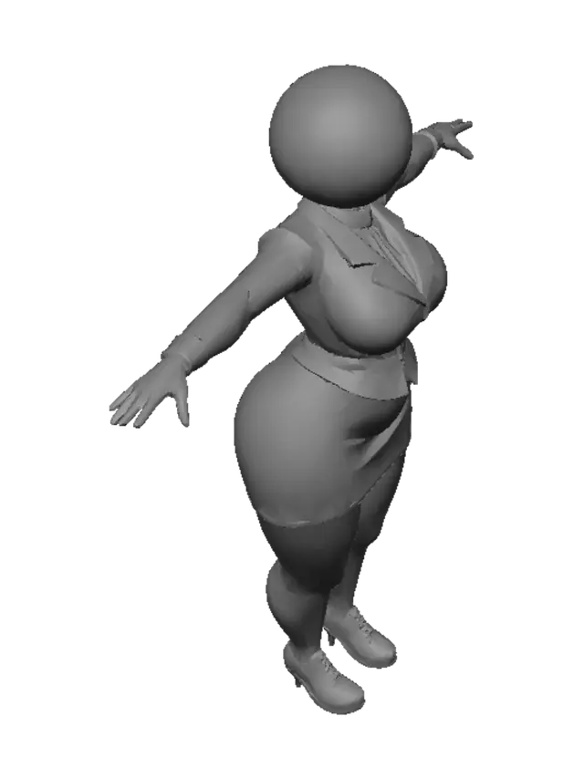 3D model for Turkish Flag Head in a Business Suit