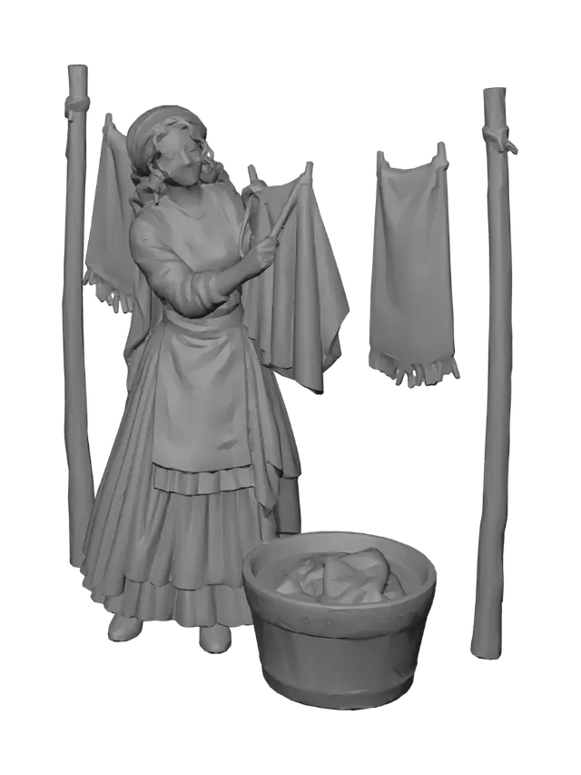 3D model for Medieval Laundry Day