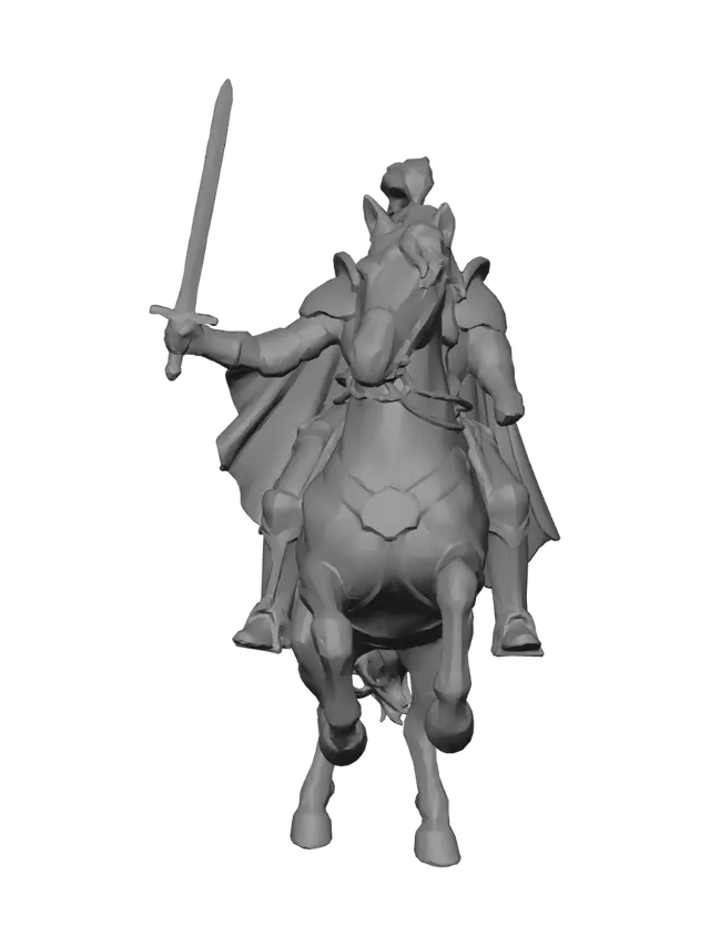 3D model for Azure Knight on a White Steed