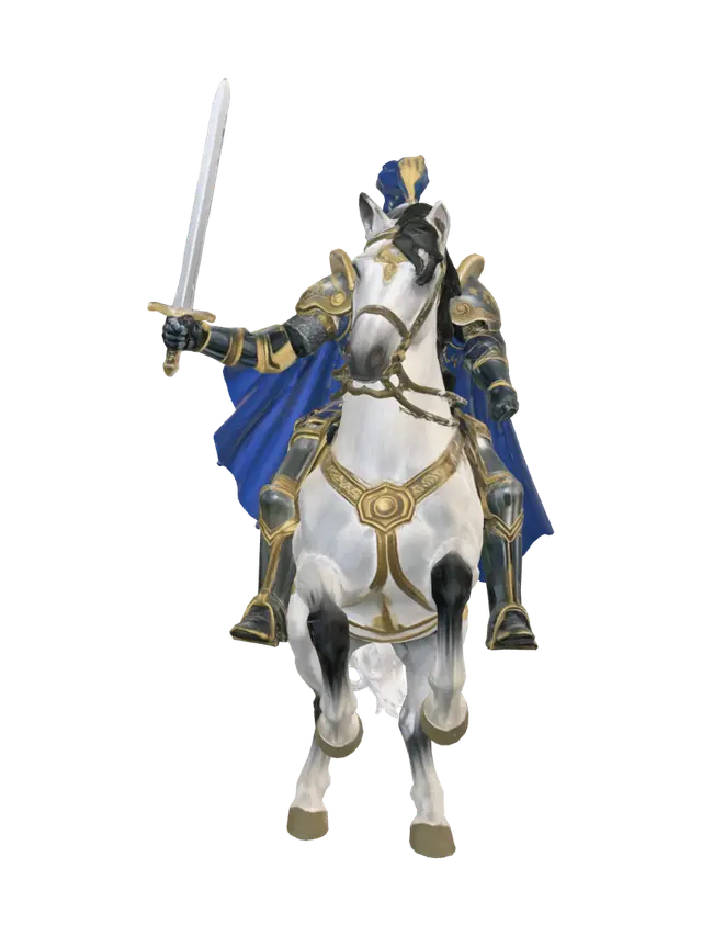 3D model for Azure Knight on a White Steed
