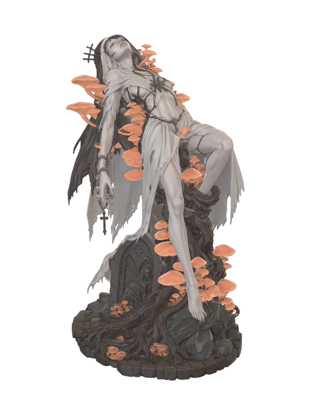 Saint of the Amber Mycelium - Symmetry 3D model, vytvořený pomocí AI