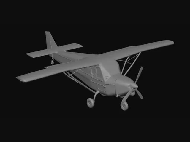 3D model for Orange High-Wing in Flight