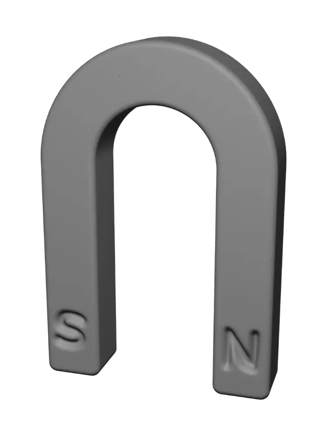3D model for S-N Horseshoe Magnet