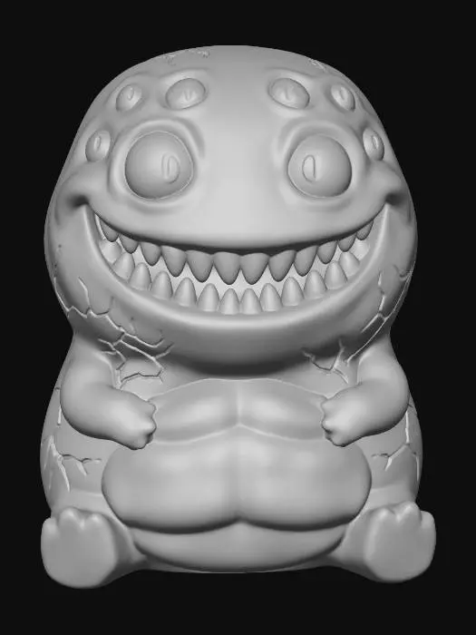 3D model for Smiling Multi-Eyed Monster