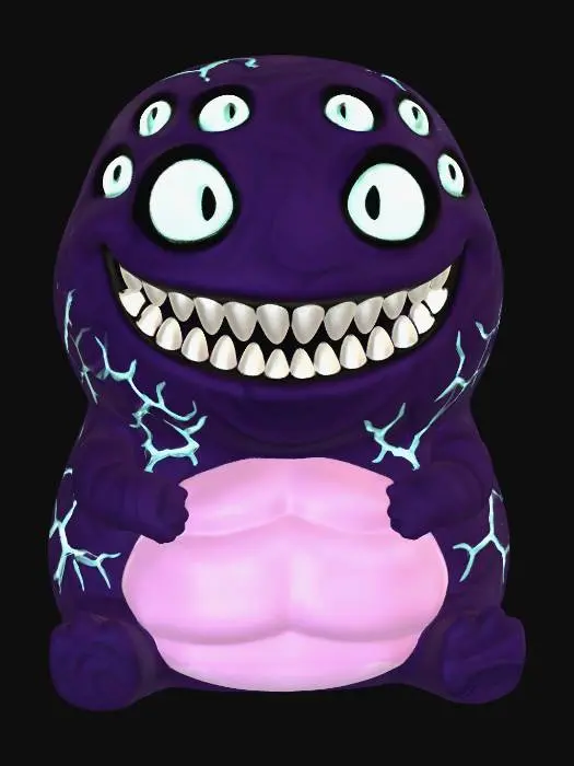 3D model for Smiling Multi-Eyed Monster