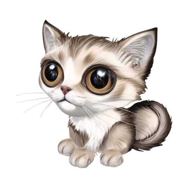 3D model for Big-Eyed Kitten