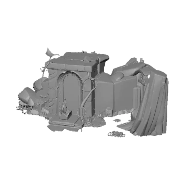 3D model for Azure Gate at Night