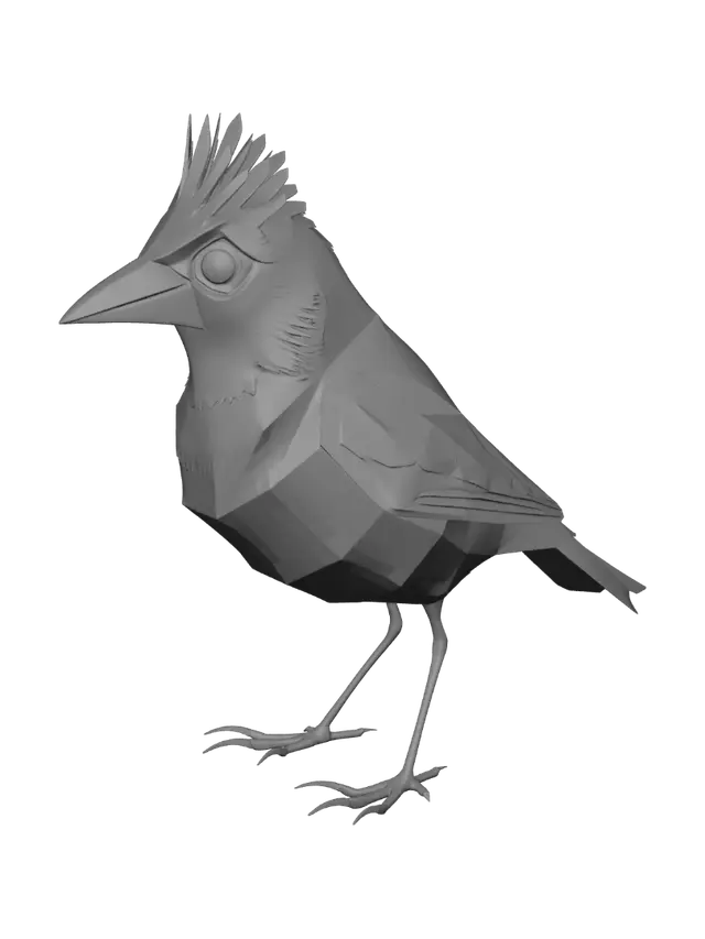 3D model for low poly cardinal