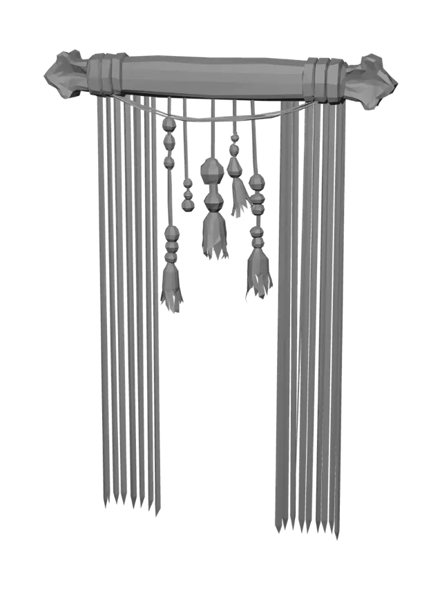 3D model for Rope tassel curtain