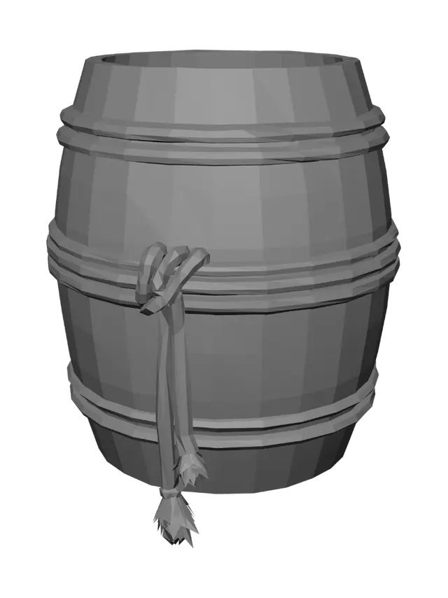 3D model for Rope-Bound Barrel