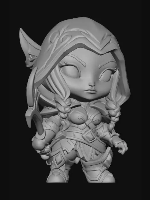 3D model for Violet Hooded Rogue