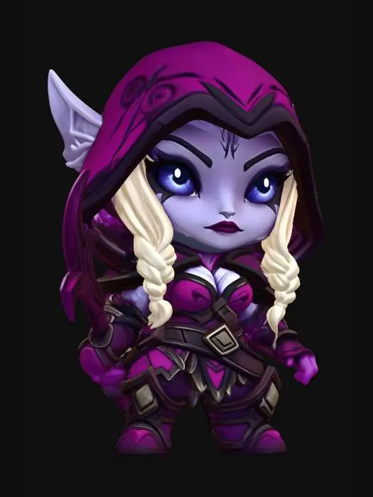 3D model for Violet Hooded Rogue