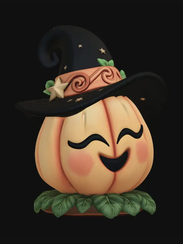 3D model for Smiling Witch Pumpkin