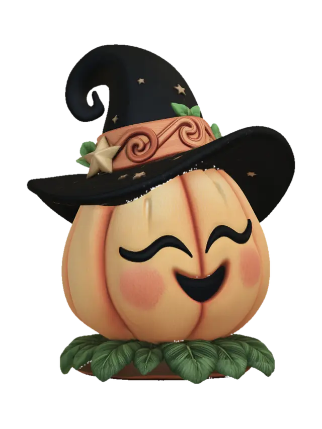 3D model for Smiling Witch Pumpkin