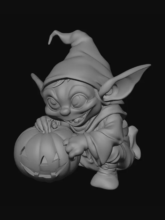 3D model for Jack-o'-Lantern Goblin