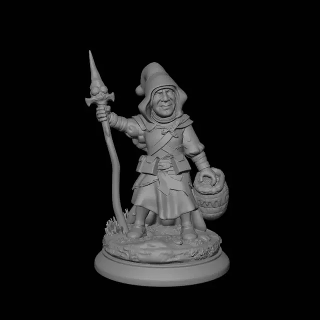 3D model for Red Cloaked Gnome Ranger