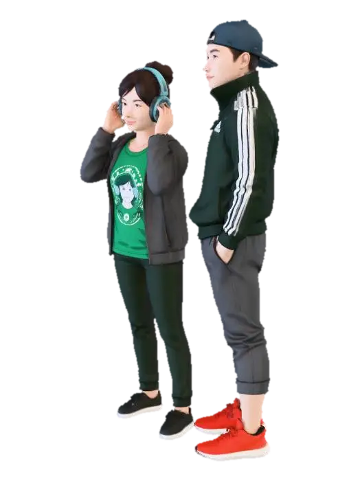 T Double E Team - Teamwork 3D model, vytvořený pomocí AI