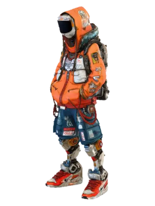 Hipster Robot - Chanvitar4 3D model, vytvořený pomocí AI