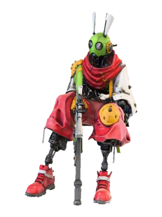 Army Rabbit shooter - Chanvitar4 3D model, vytvořený pomocí AI