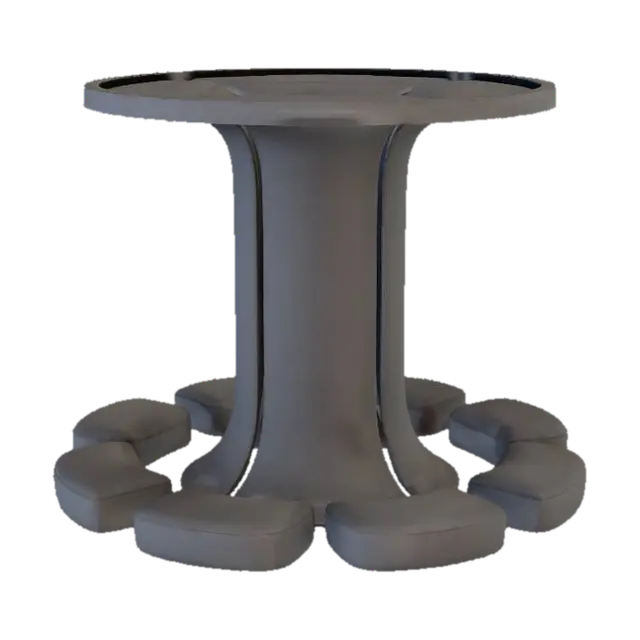 Serene Circles - Chanvitar4 3D model, vytvořený pomocí AI